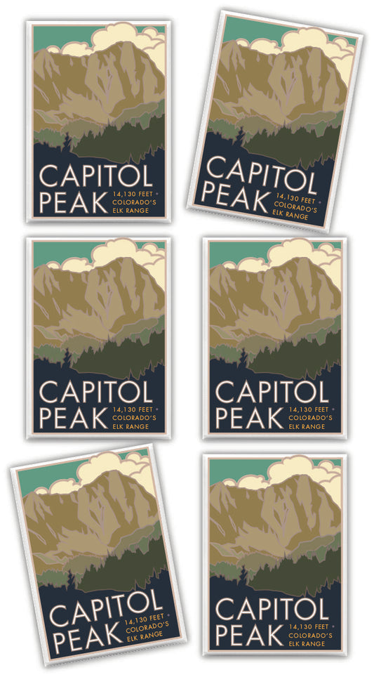 Capitol Peak, Colorado - Colorado 14er - 2.5" x 3.5" Magnet