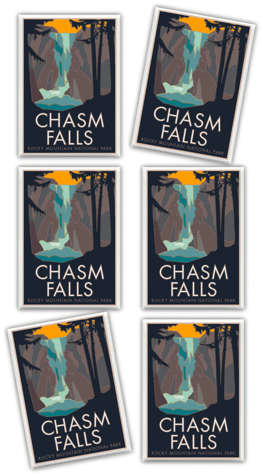 Chasm Falls, Rocky Mountain National Park, Colorado - 2.5" x 3.5" Magnet