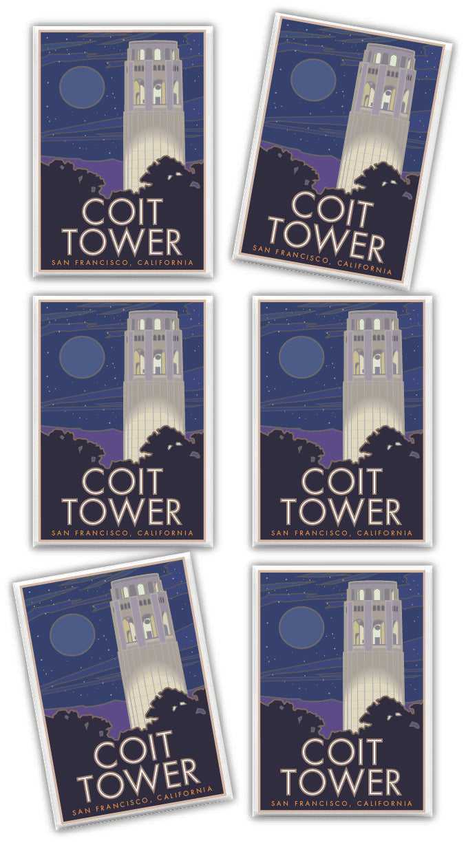 Coit Tower, San Francisco, California - 2.5" x 3.5" Magnet