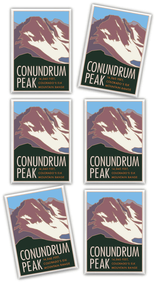 Conundrum Peak, Colorado - Colorado 14er - 2.5" x 3.5" Magnet