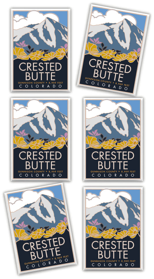 Crested Butte (Flowers), Colorado - 2.5" x 3.5" Magnet