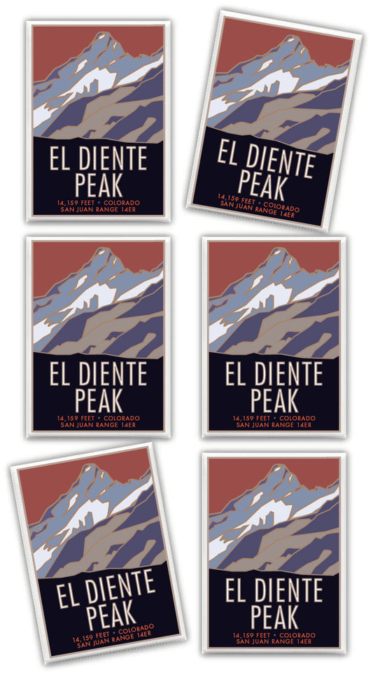 El Diente Peak, Colorado - Colorado 14er - 2.5" x 3.5" Magnet