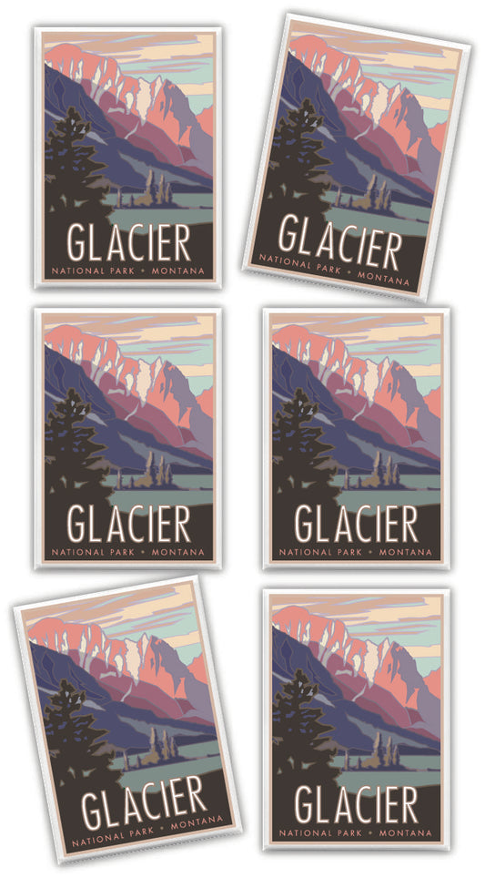 Glacier National Park (St. Mary's Lake), Montana - 2.5" x 3.5" Magnet