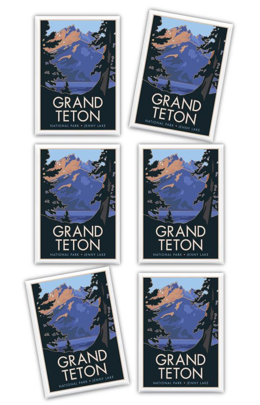 Grand Teton National Park (Jenny Lake), Wyoming - 2.5" x 3.5" Magnet