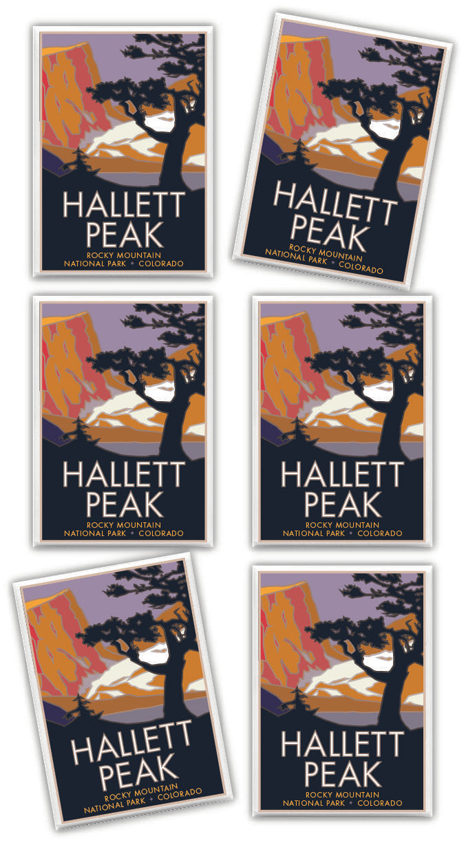 Hallett Peak, Rocky Mountain National Park, Colorado - 2.5" x 3.5" Magnet