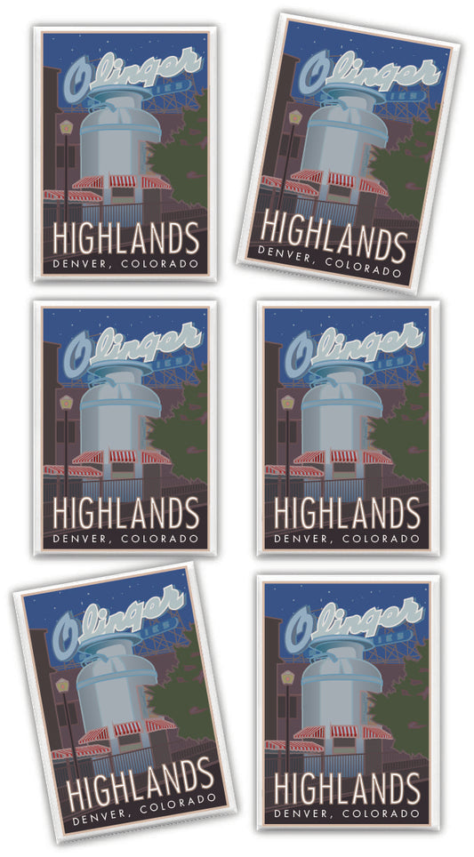 Highlands Neighborhood, Denver, Colorado - 2.5" x 3.5" Magnet