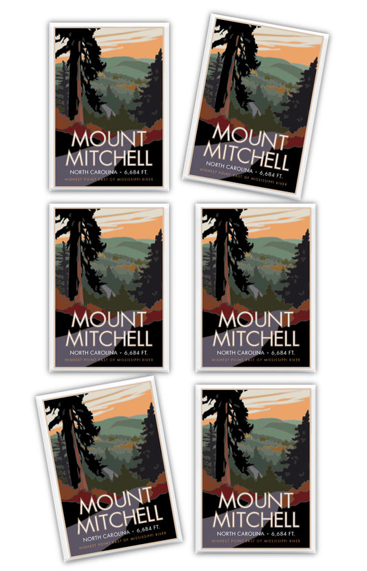 Mt. Mitchell, North Carolina - 2.5" x 3.5" Magnet