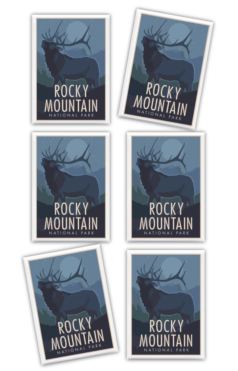 Rocky Mountain National Park 3 (Elk) - 2.5" x 3.5" Magnet