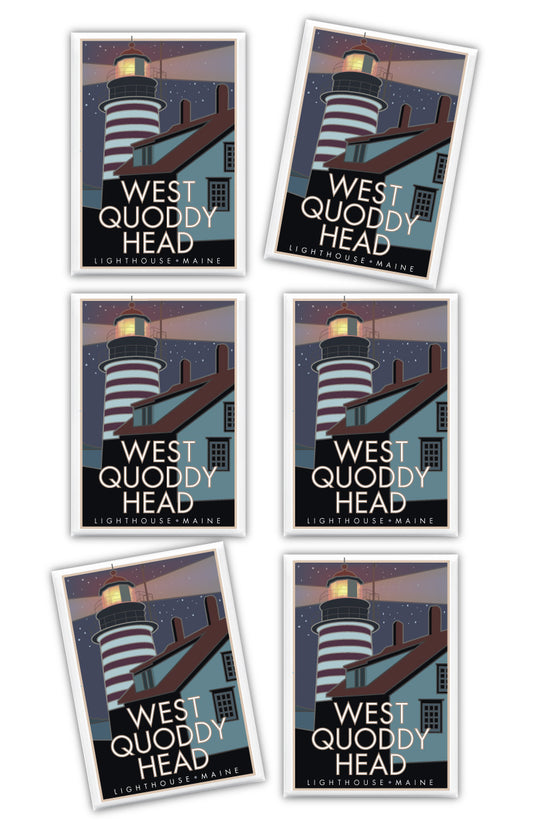 West Quoddy Head Lighthouse, Maine - 2.5" x 3.5" Magnet