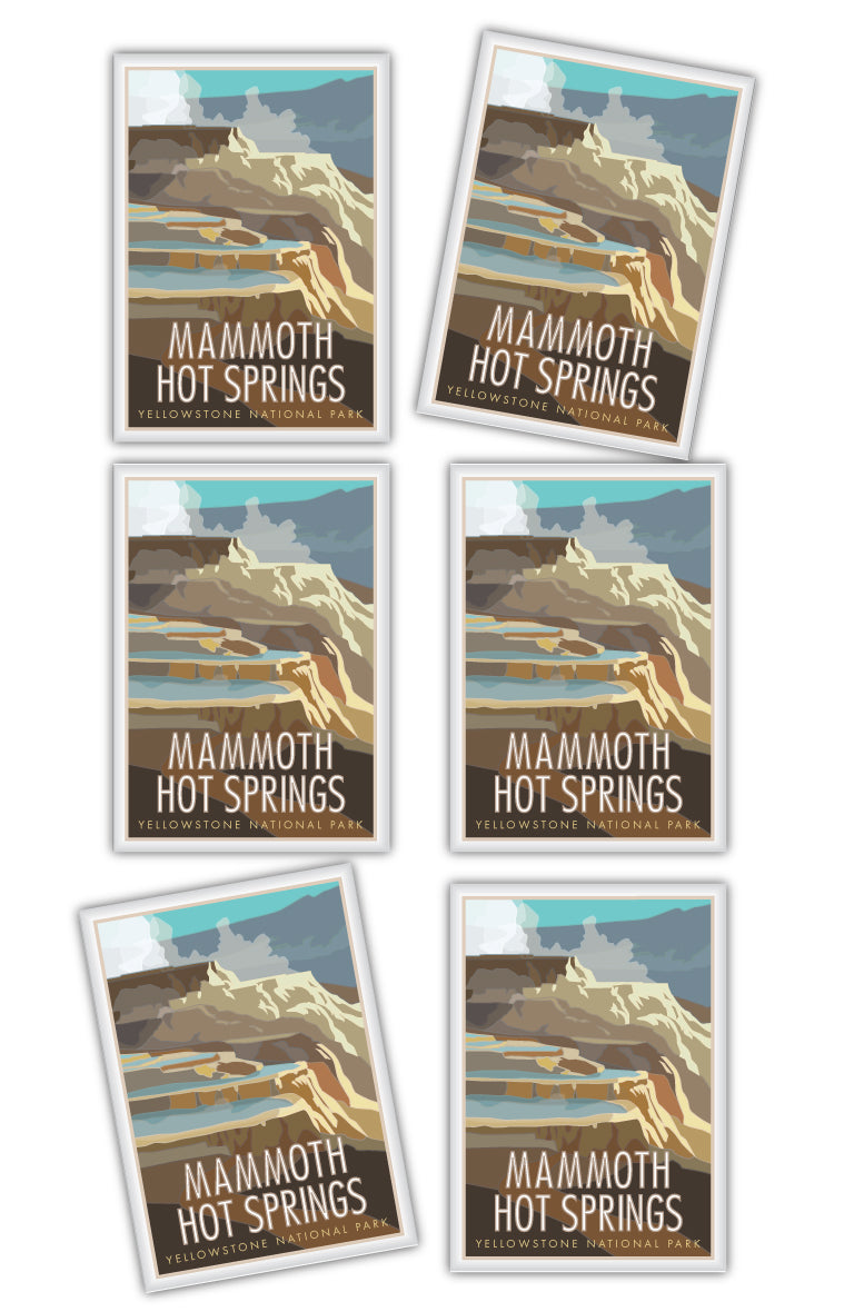 Mammoth Hot Springs, Yellowstone National Park, Wyoming - 2.5" x 3.5" Magnet