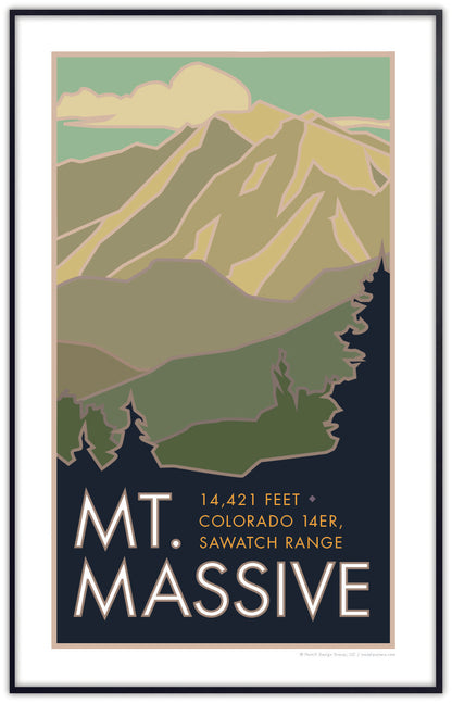 Mt. Massive, Colorado - Colorado 14er - Poster