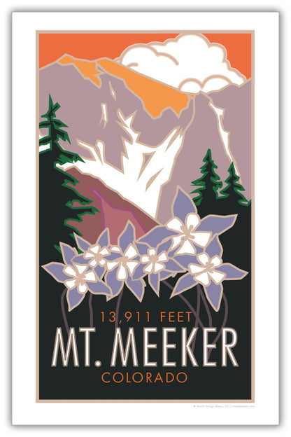 Mt. Meeker (Columbines), Colorado - Poster