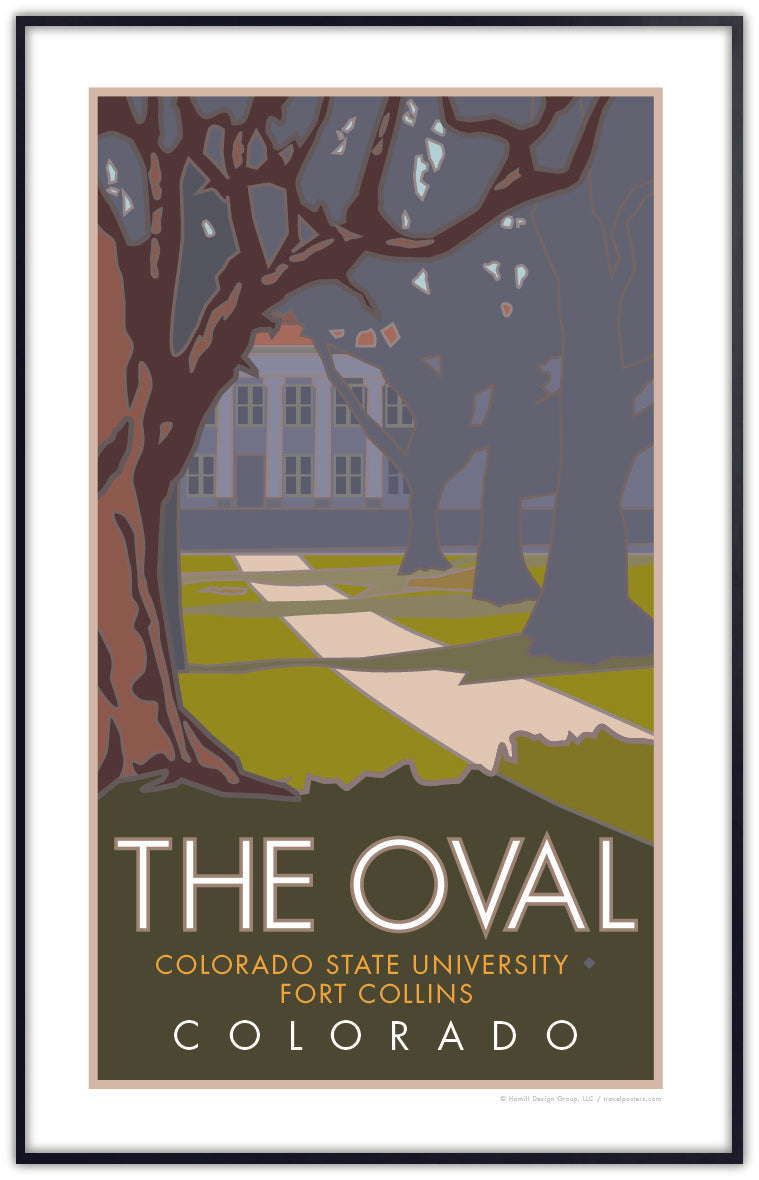 The Oval (CSU), Colorado - Poster