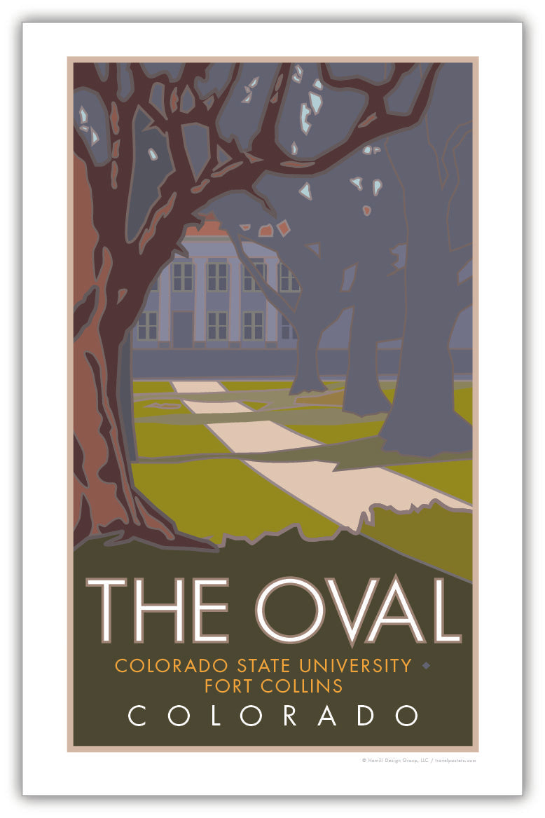 The Oval (CSU), Colorado - Poster