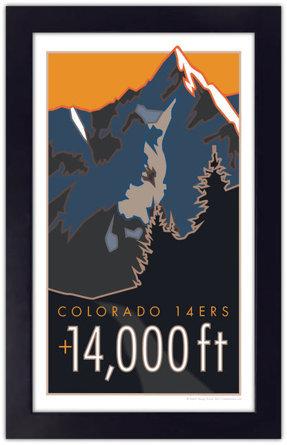 14,000 Feet - Colorado's 14er - Poster