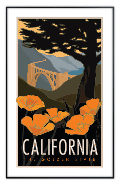 California - The Golden State - Poster