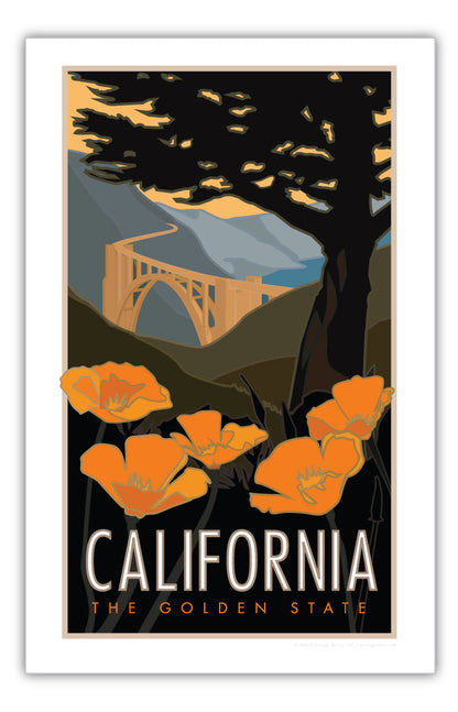 California - The Golden State - Poster