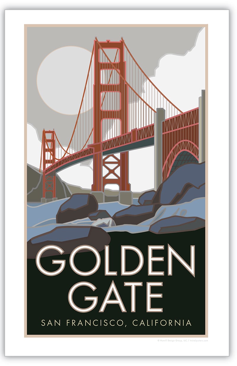 Golden Gate Bridge 2, San Francisco, California - Poster