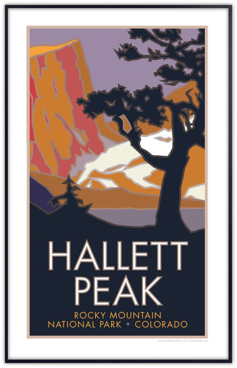 Hallet Peak, Rocky Mountain National Park, Colorado - Poster