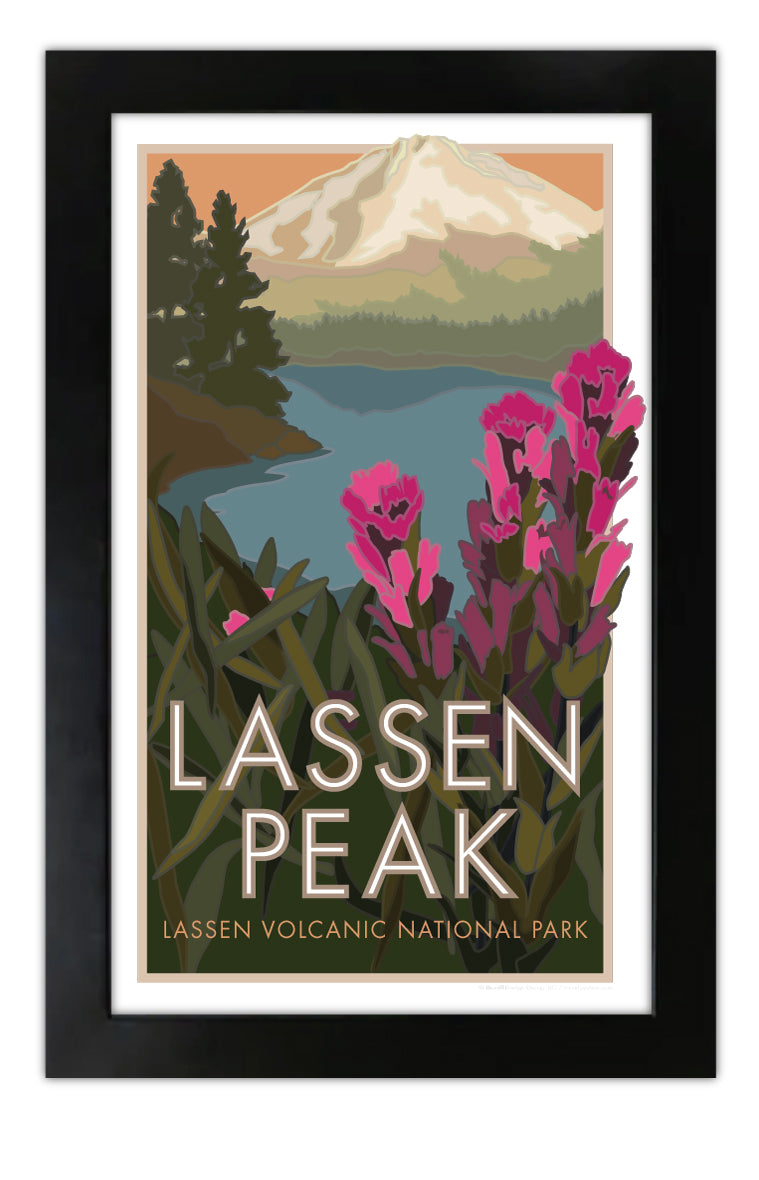 Lassen Peak - California- Poster