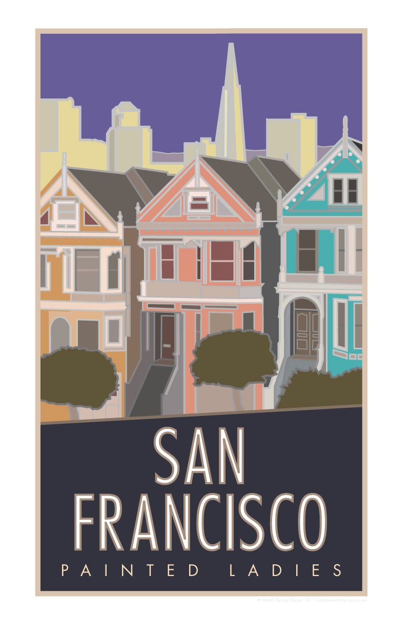 San Francisco (Painted Ladies), California - Poster