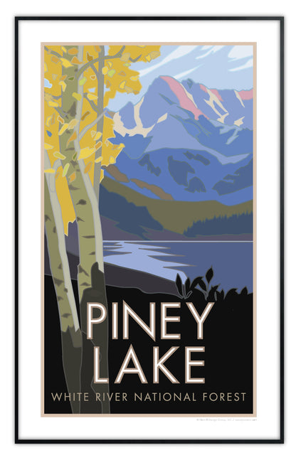 Piney Lake (with Aspens), Colorado - 11" x 17" Poster