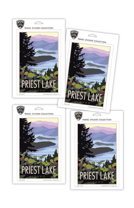 Priest Lake, Idaho - 4" x 6" Sticker