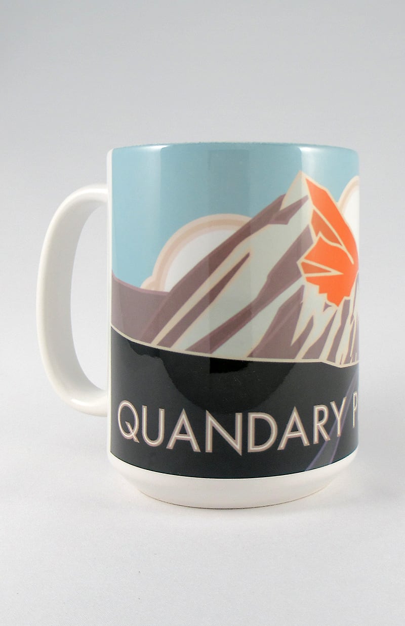 Quandary Peak, Colorado - Colorado 14er - 15oz. Ceramic Mug