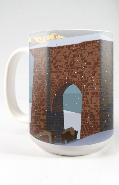 Yellowstone National Park (Roosevelt Arch) - 15oz. Ceramic Mug