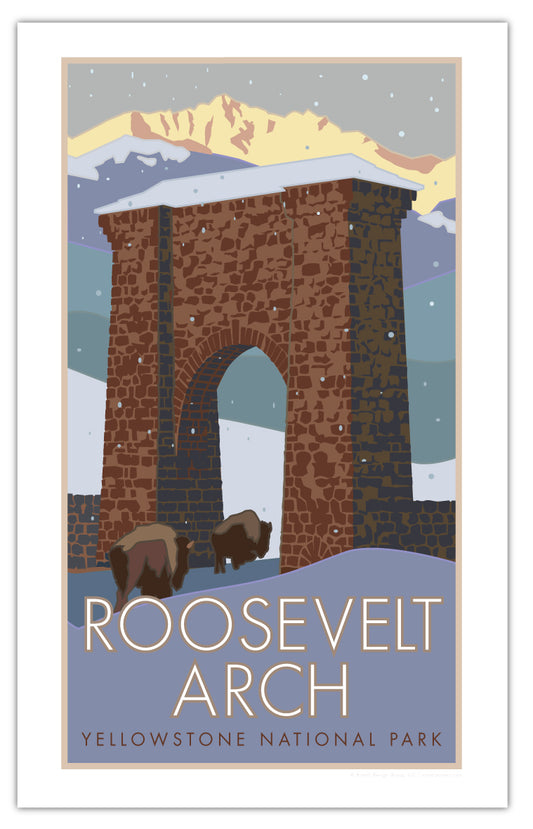 Yellowstone National Park (Roosevelt Arch) - Poster