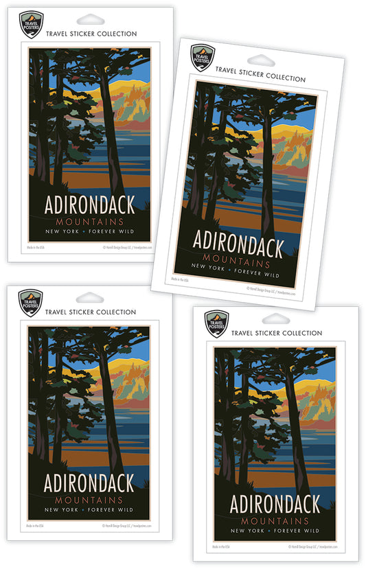 Adirondack Mountains, New York - 4" x 6" Sticker