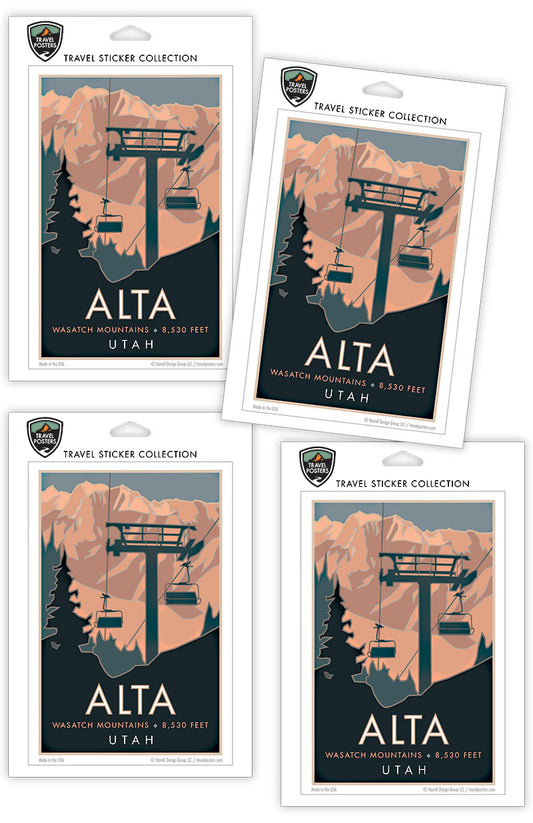 Alta, Wasatch Mountains stickers