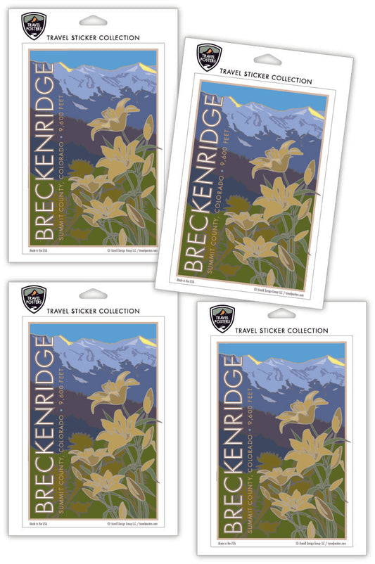 Breckenridge, Colorado, Summer Lilies - 4" x 6" Sticker