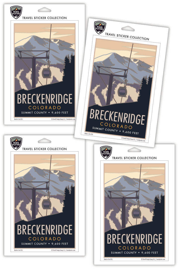 Breckenridge, Colorado, Ski Gondola - 4" x 6" Sticker