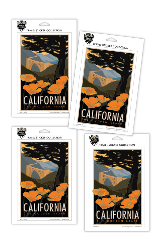 California - The Golden State - 4" x 6" Sticker