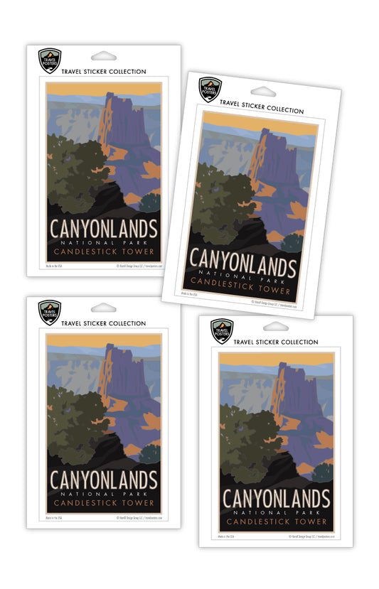 Canyonlands National Park, Utah - Candlestick Tower - 4" x 6" Sticker