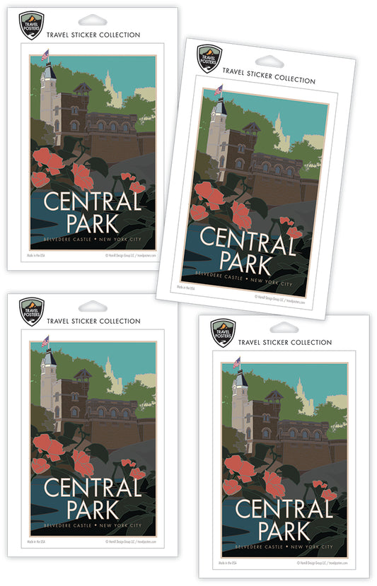 Central Park (Belvedere Castle), New York City - 4" x 6" Sticker