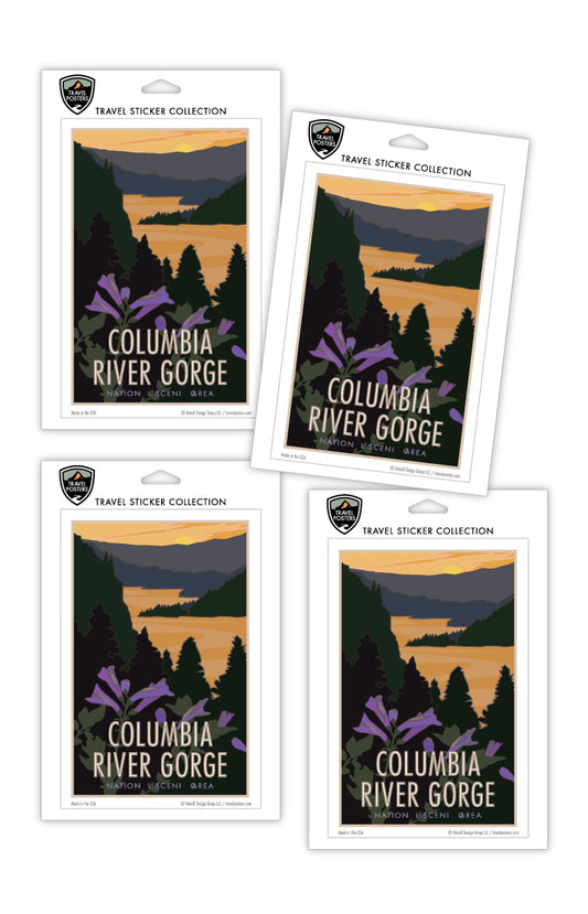 Columbia River Gorge, National Scenic Area - 4" x 6" Sticker