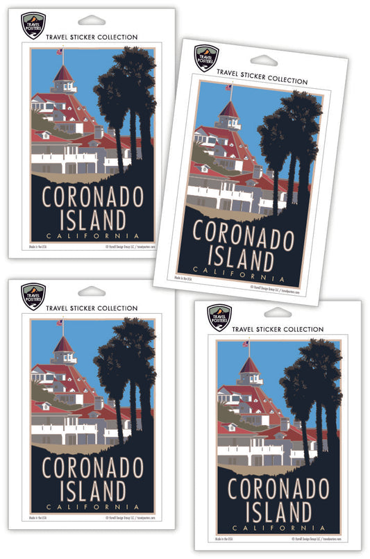 Coronado Island, California - 4" x 6" Sticker