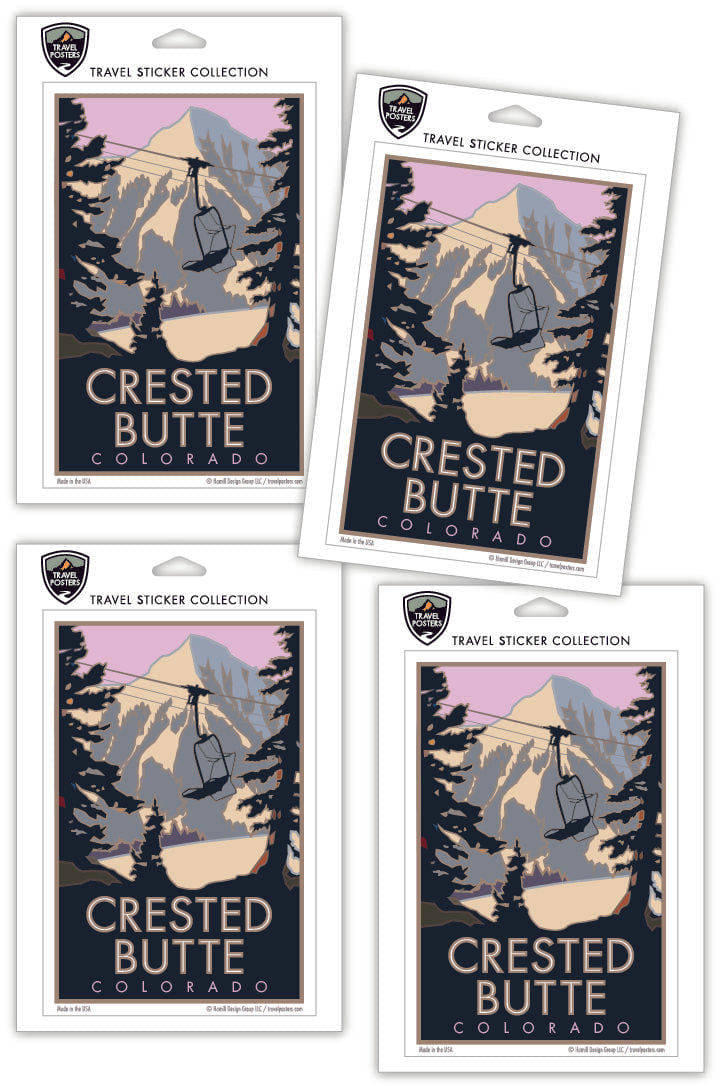 Crested Butte (Winter), Colorado - 4" x 6" Sticker