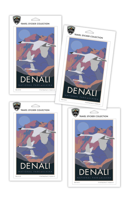 Denali National Park - Alaska - 4" x 6" Sticker