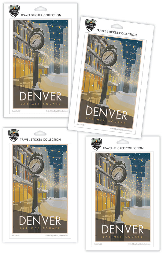 Denver, Larimer Square, Colorado - 4" x 6" Sticker