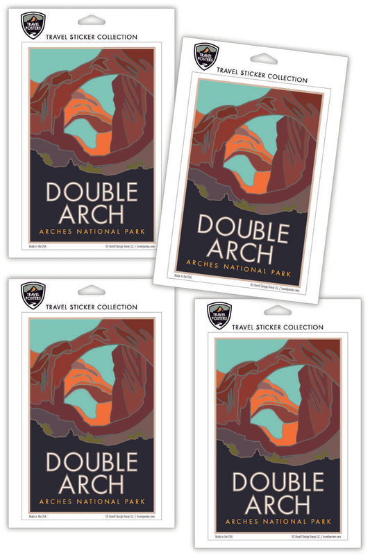 Double Arch, Arches National Park, Utah - 4" x 6" Sticker