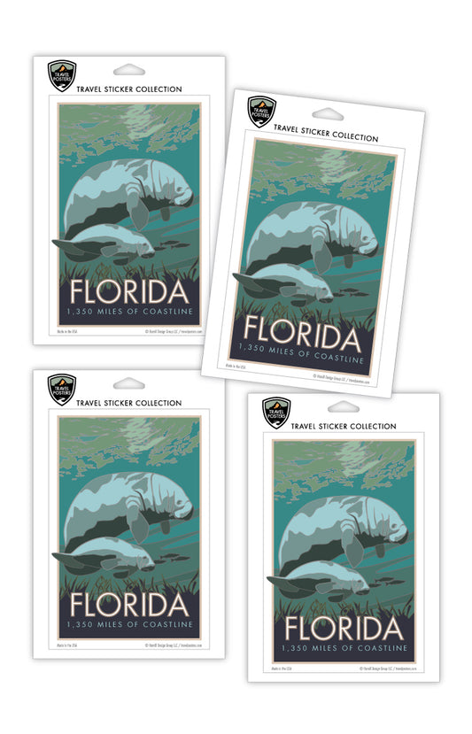 Florida (Manatee) - 4" x 6" Sticker