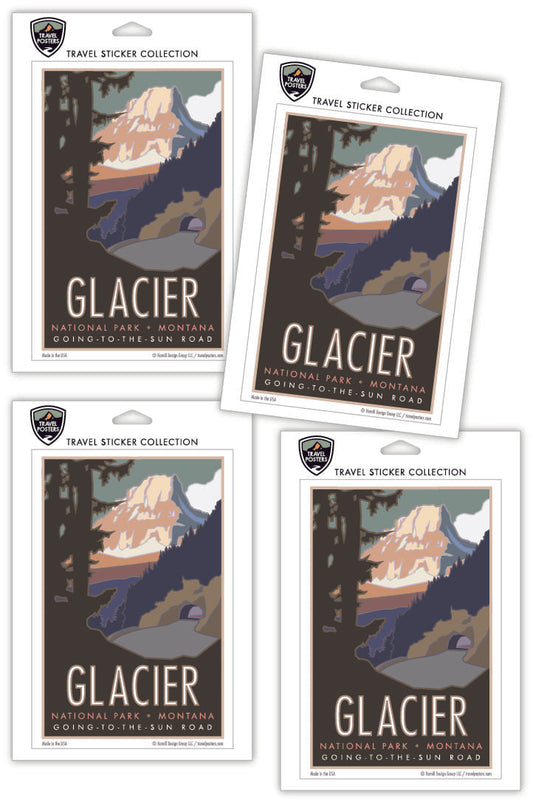 Glacier National Park (Going to the Sun Road), Montana - 4" x 6" Sticker