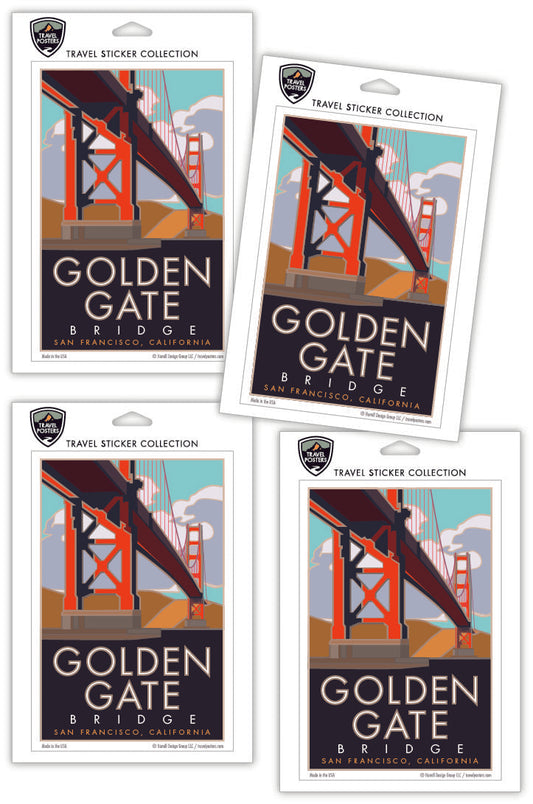 Golden Gate Bridge 1, San Francisco, California - 4" x 6" Sticker