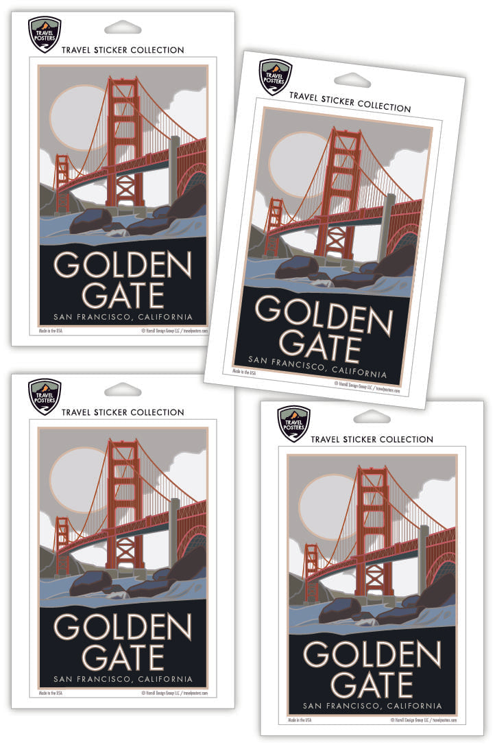 Golden Gate Bridge 2, San Francisco, California - 4" x 6" Sticker