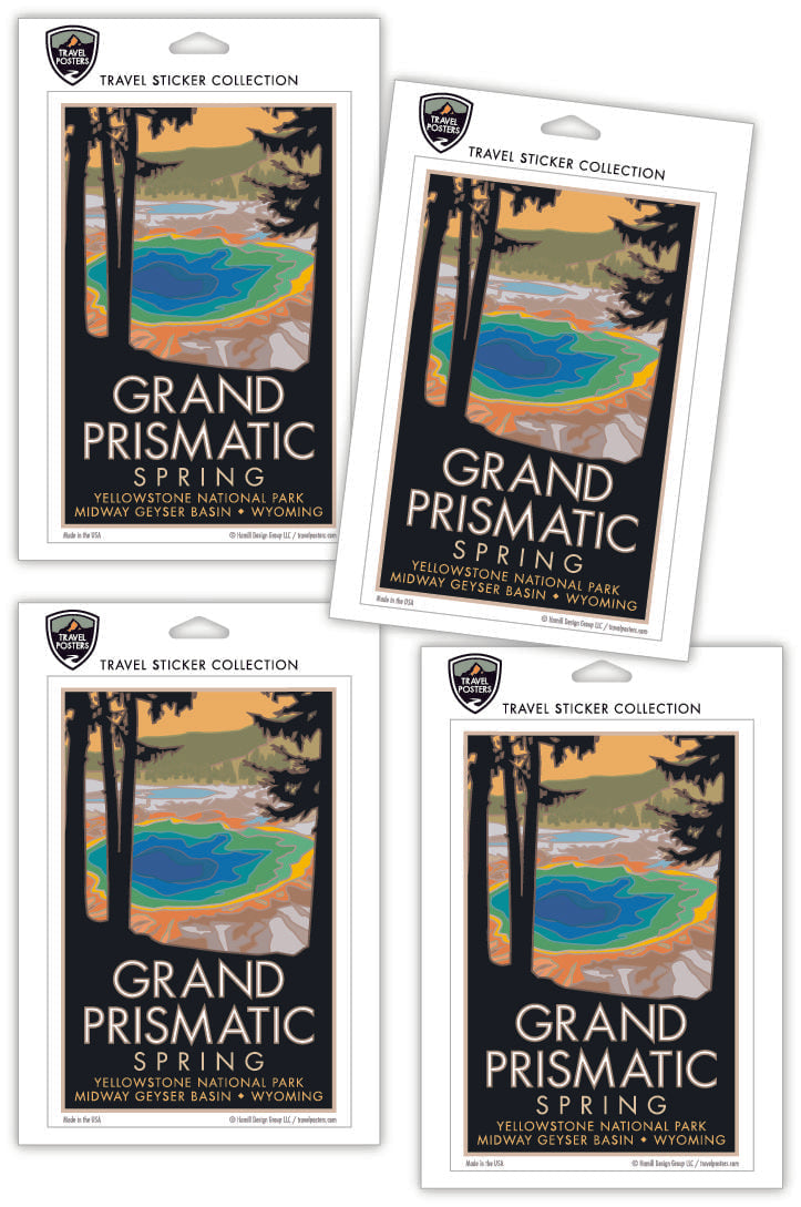 Grand Prismatic Spring, Yellowstone National Park, Wyoming - 4" x 6" Sticker