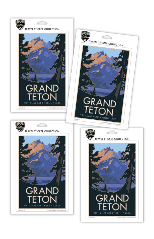 Grand Teton National Park (Jenny Lake), Wyoming - 4" x 6" Sticker