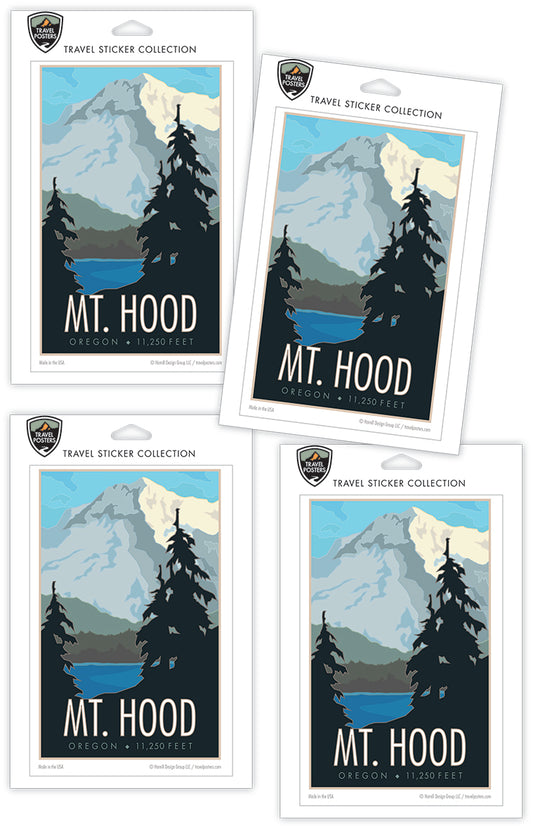 Mt. Hood - Oregon - 4" x 6" Sticker